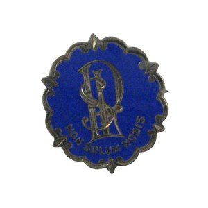 Pin Non Solum Nobis Cross Crown Little System Size .6 Enamel Silvertone